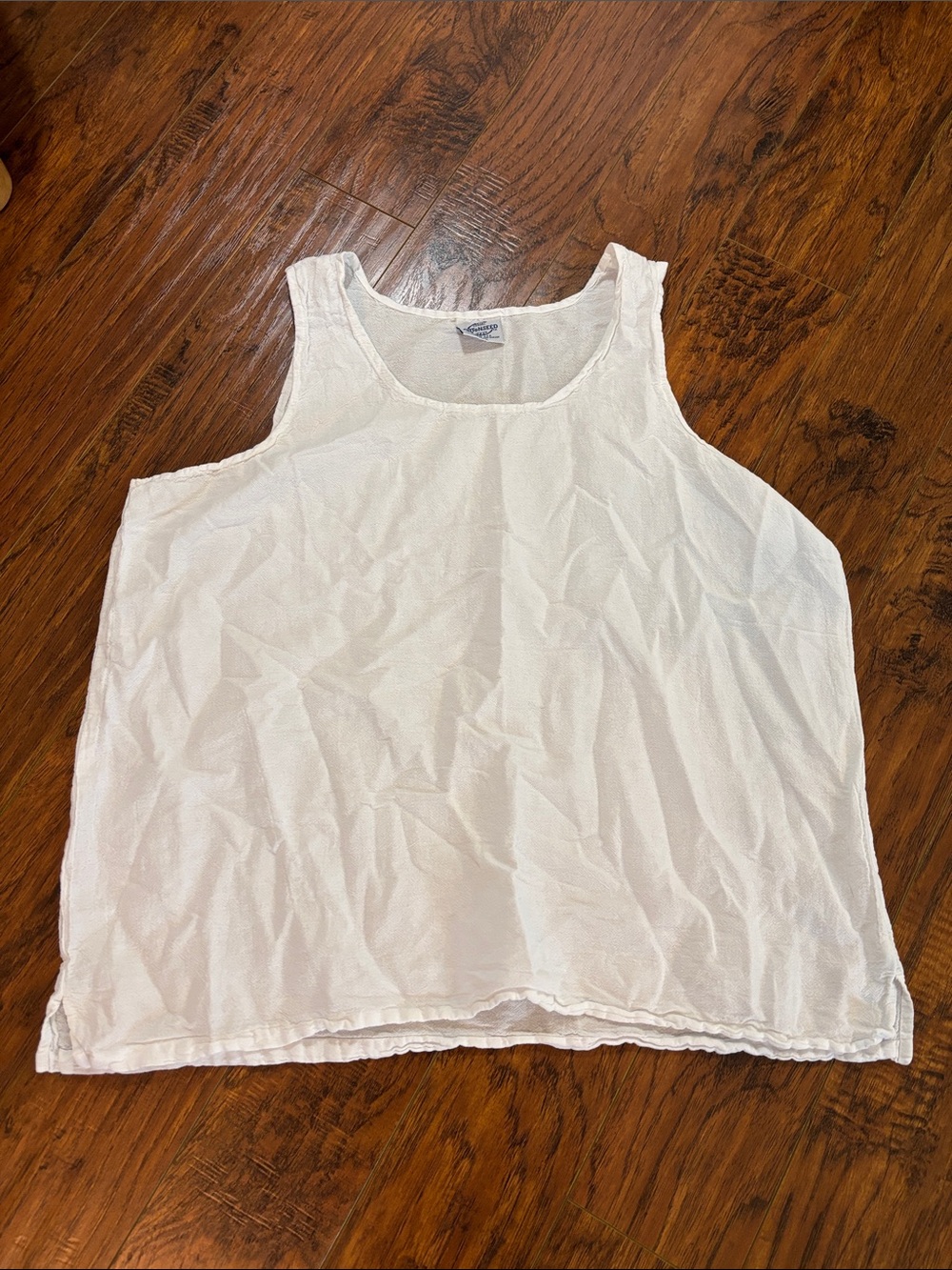 Cottonseed white 100% Cotton Tank Top made in the USA size XXL no flaws